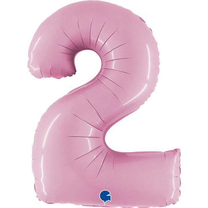 Riesenzahl Folienballon 40"/102cm | Pastel Pink