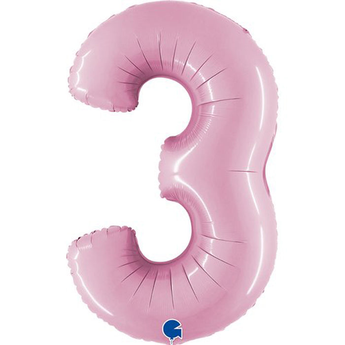 Riesenzahl Folienballon 40"/102cm | Pastel Pink