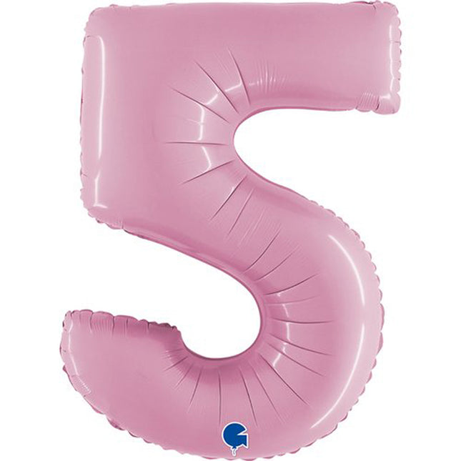 Riesenzahl Folienballon 40"/102cm | Pastel Pink #5