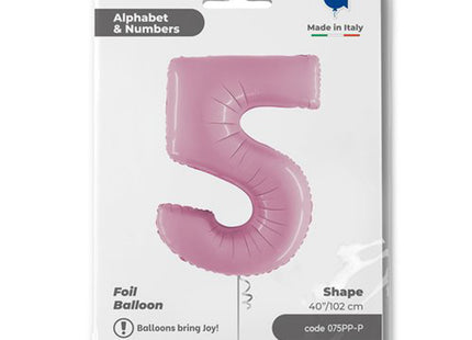 Riesenzahl Folienballon 40"/102cm | Pastel Pink #5
