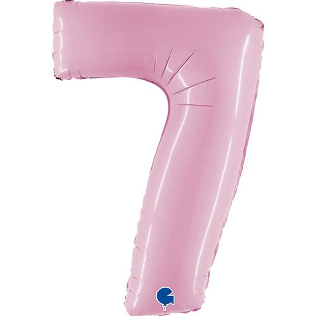 Riesenzahl Folienballon 40"/102cm | Pastel Pink #7