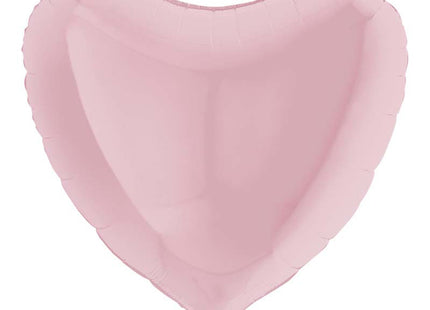 36"/Ø91cm Folienballon Lose - Uni Herz | Pastel Pink
