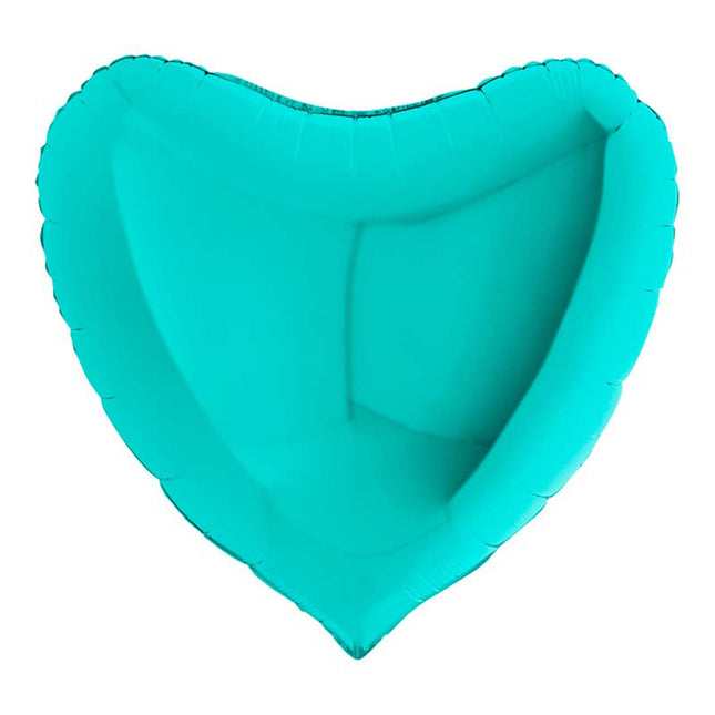 36"/Ø91cm Folienballon Lose - Uni Herz |Tiffany