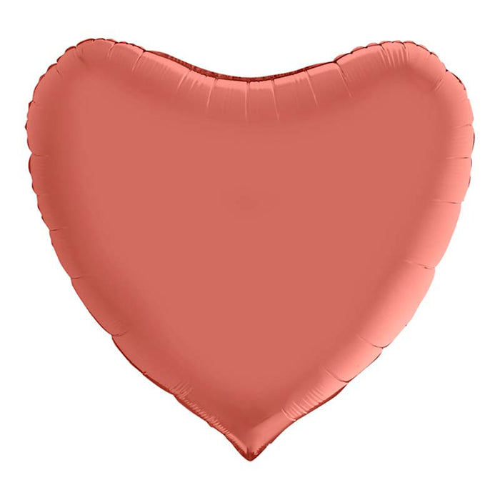 Herz Folienballon 36"/91cm (unverpackt)| Rosegold Satin