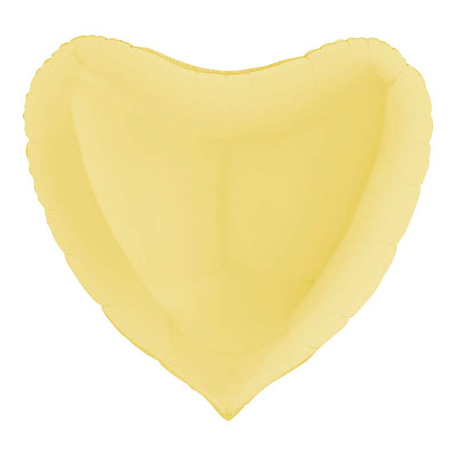 Herz Folienballon 36"/91cm (unverpackt)| Yellow Matte