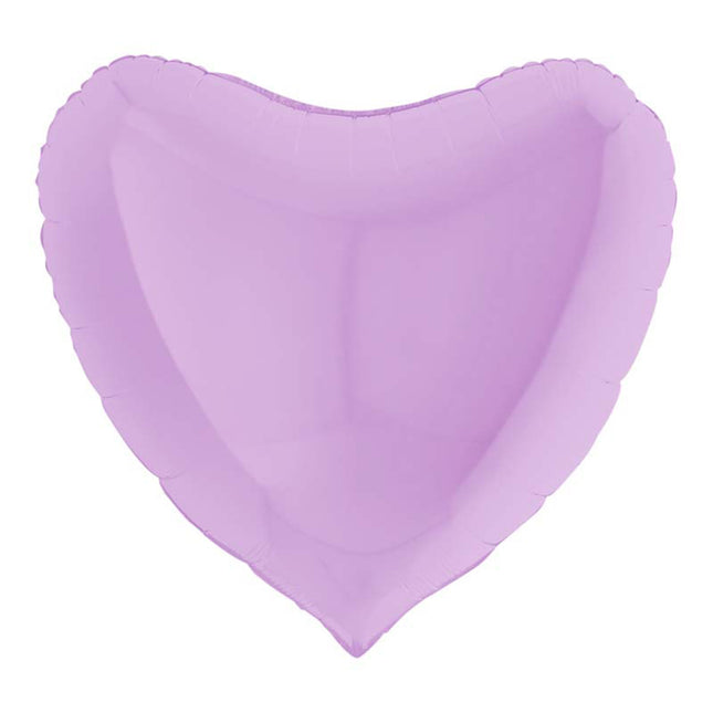 Herz Folienballon 36"/91cm (unverpackt)| Lila Matte