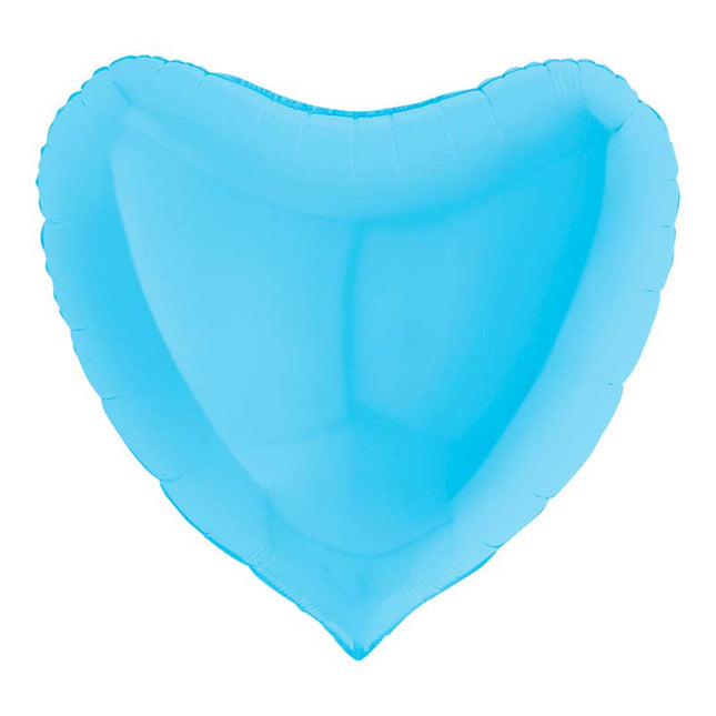 Herz Folienballon 36"/91cm (unverpackt)| Blue Matte
