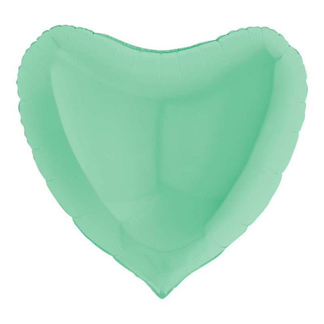 Herz Folienballon 36"/91cm (unverpackt)| Green Matte