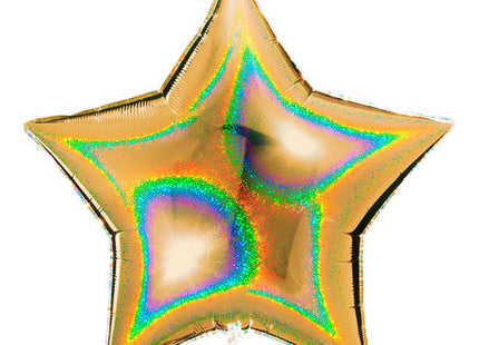 Uni 36 Stern ca. 91 cm ø Glitter Holo Gold
