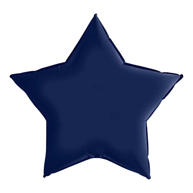 Uni 36 Stern ca. 91 cm ø Blue Navy Satin