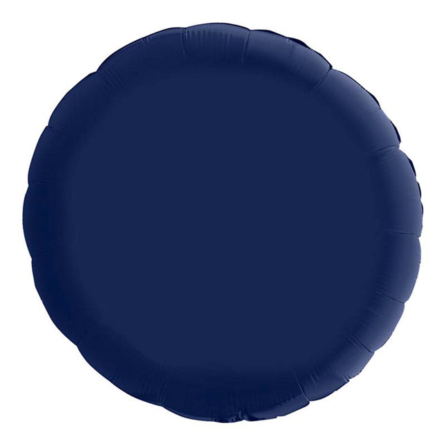 Uni 36 Rund ca. 91 cm ø Blue Navy Satin