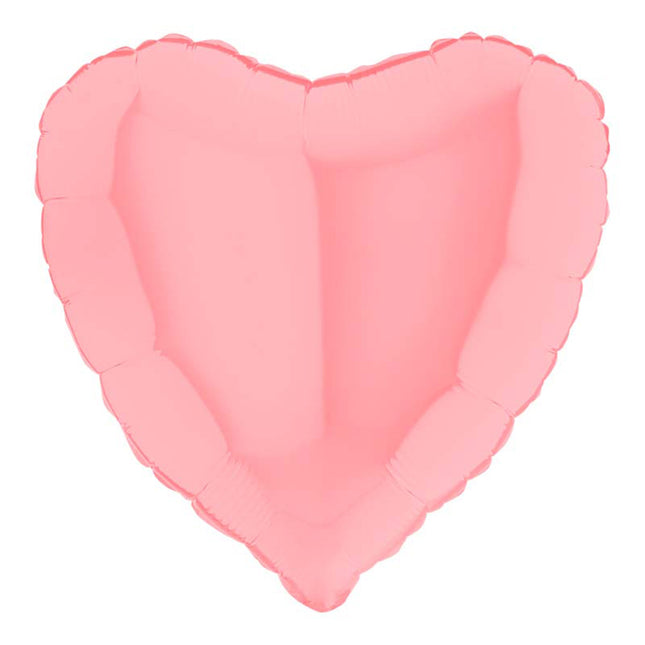 Herz Folienballon 18"/46cm (unverpackt) | Pink Matte