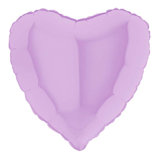 Herz Folienballon 18"/46cm (unverpackt) | Lila Matte