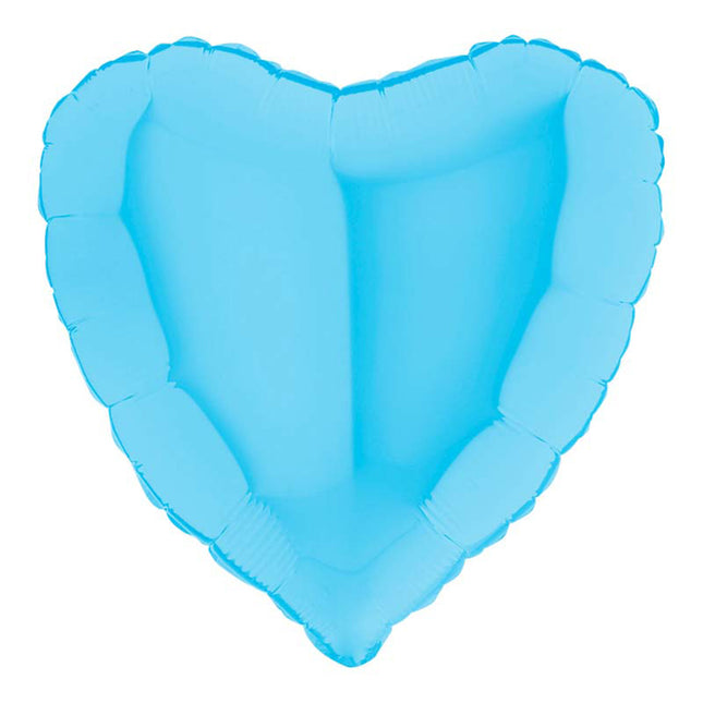 Herz Folienballon 18"/46cm (unverpackt) | Blue Matte