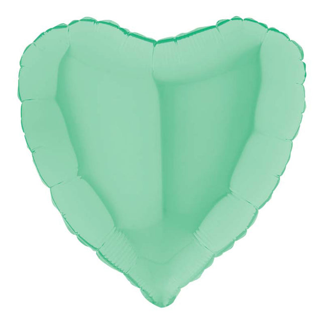 Herz Folienballon 18"/46cm (unverpackt) | Green Matte