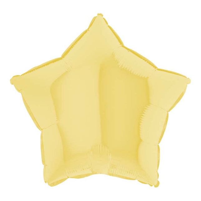 Stern Folienballon 18"/46cm (unverpackt) | Yellow Matte