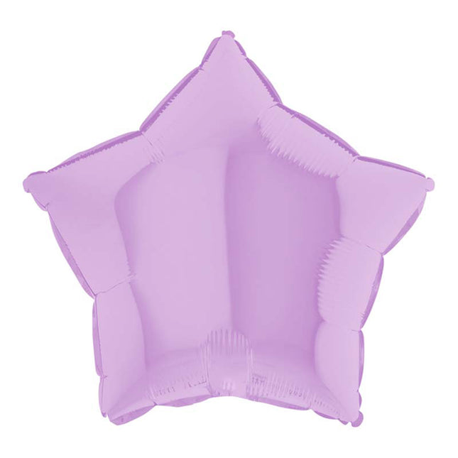 Stern Folienballon 18"/46cm (unverpackt) | Lila Matte