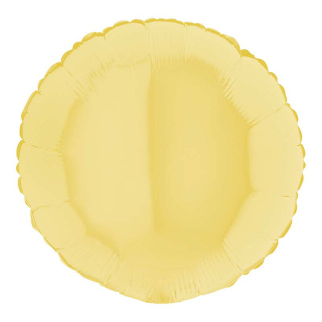 Folienballon Lose - Uni Rund ø 46 cm | Gelb Matt