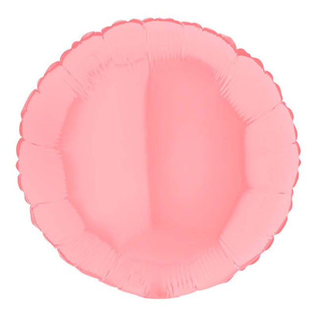 Folienballon Lose - Uni Rund ø 46 cm | Pink Matt