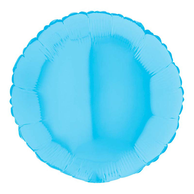 Folienballon Lose - Uni Rund ø 46 cm | Blau Matt