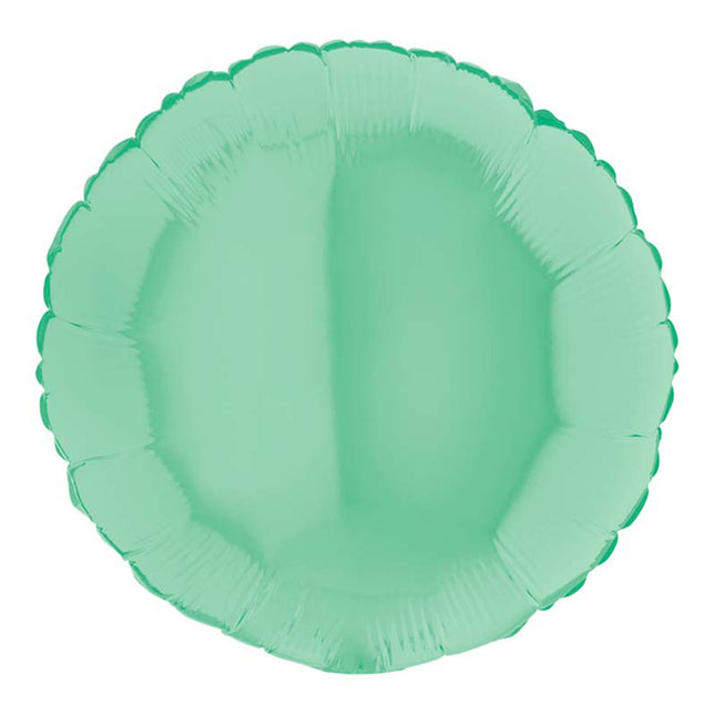 18"/Ø46cm Folienballon Lose - Uni Rund | Grün