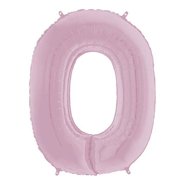Riesenzahl Folienballon 26"/66cm | Pastel Pink #0