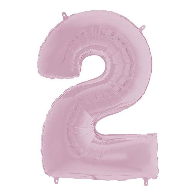 Riesenzahl Folienballon 26"/66cm | Pastel Pink #2