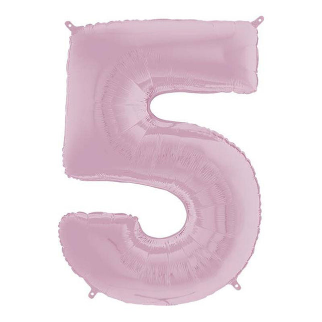 Riesenzahl Folienballon 26"/66cm | Pastel Pink #5