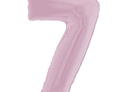 Riesenzahl Folienballon 26"/66cm | Pastel Pink #7
