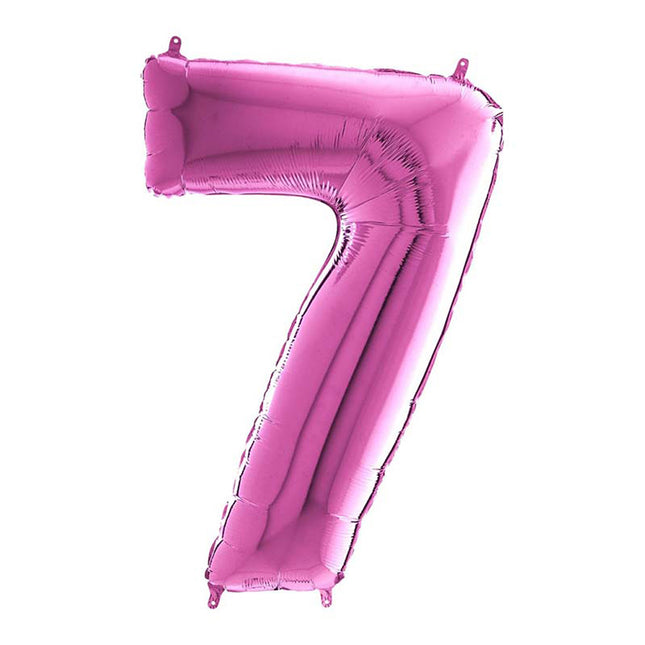Riesenzahl Folienballon 26"/66cm | Pink #7