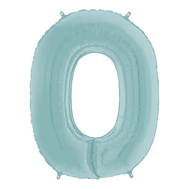Riesenzahl Folienballon 26"/66cm | Pastel Blue #0