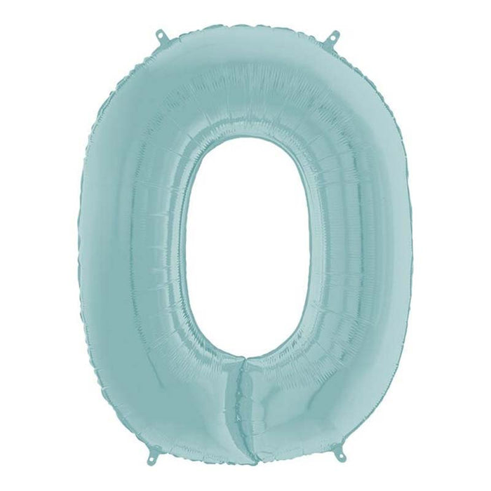 Riesenzahl Folienballon 26"/66cm | Pastel Blue #9