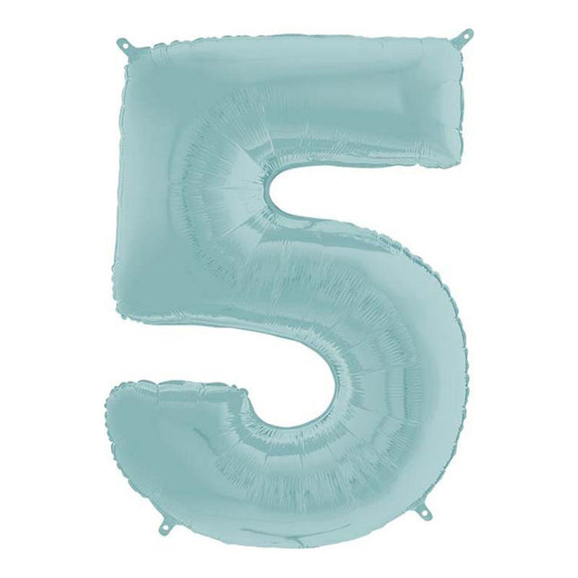 Riesenzahl Folienballon 26"/66cm | Pastel Blue #5
