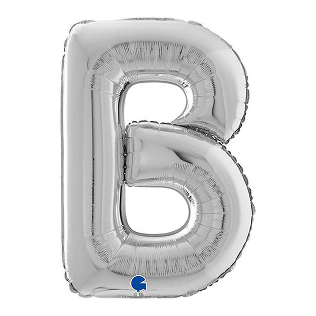 Riesenbuchstabe Folienballon 26"/66cm | Silber #B