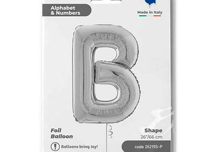 Riesenbuchstabe Folienballon 26"/66cm | Silber #B