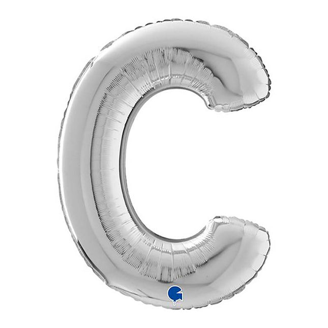 Riesenbuchstabe Folienballon 26"/66cm | Silber #C