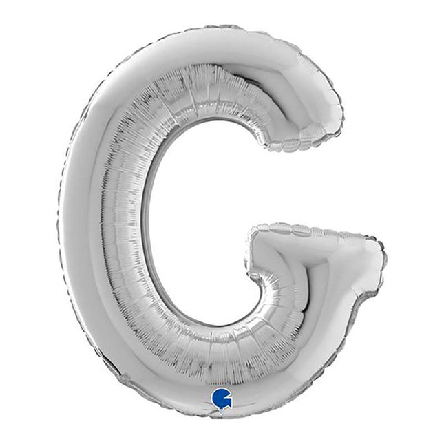Riesenbuchstabe Folienballon 26"/66cm | Silber #G