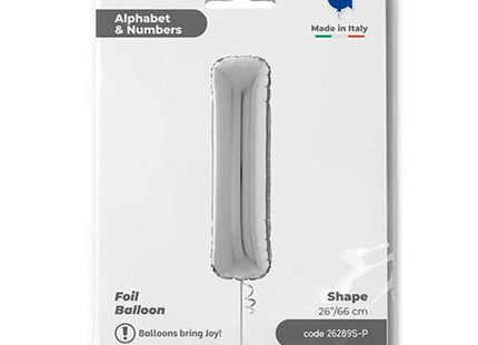 Riesenbuchstabe Folienballon 26"/66cm | Silber #I