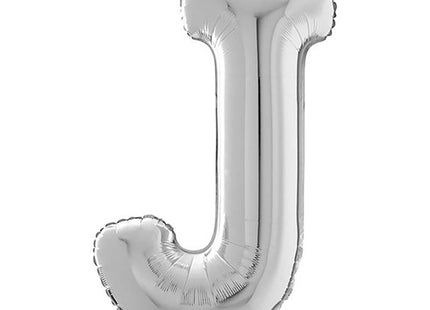 Riesenbuchstabe Folienballon 26"/66cm | Silber #J
