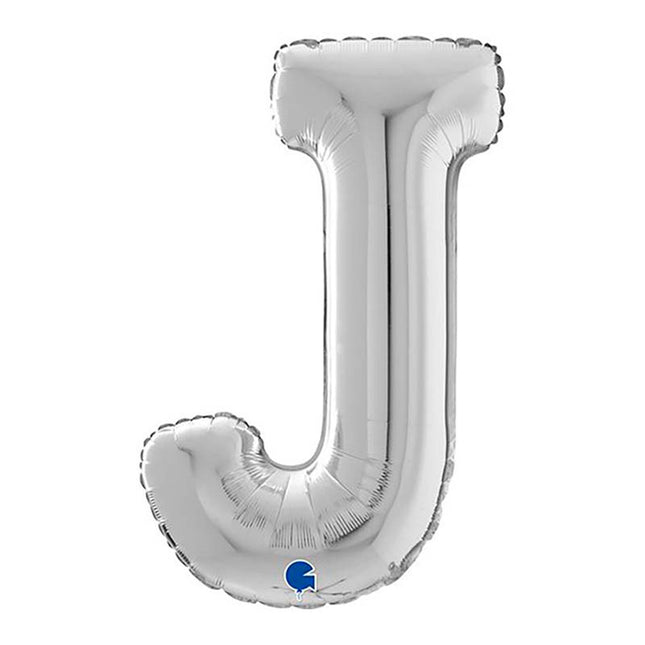 Riesenbuchstabe Folienballon 26"/66cm | Silber #J