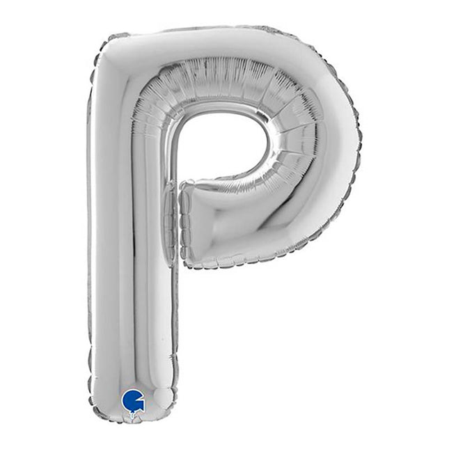Riesenbuchstabe Folienballon 26"/66cm | Silber #P