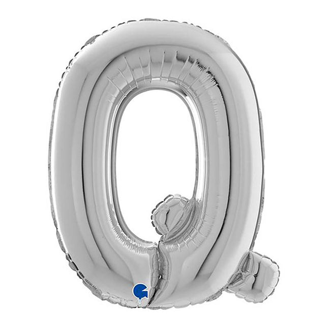 Riesenbuchstabe Folienballon 26"/66cm | Silber #Q