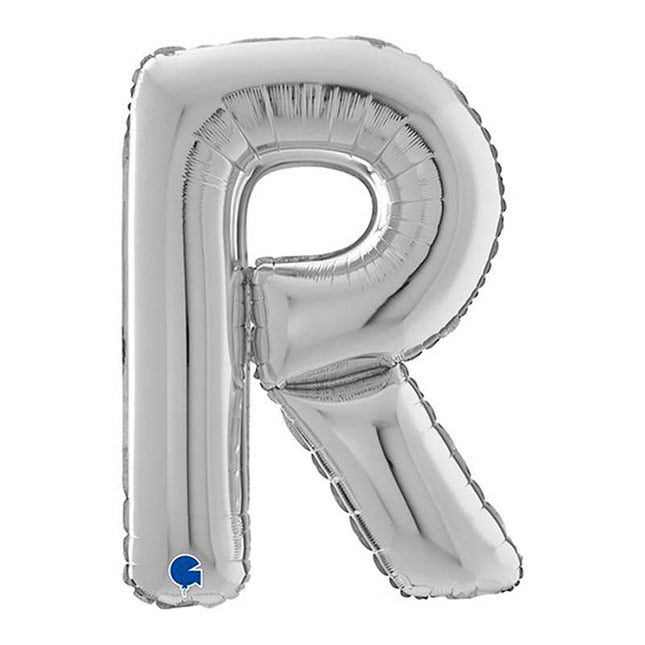 Riesenbuchstabe Folienballon 26"/66cm | Silber #R