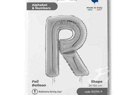 Riesenbuchstabe Folienballon 26"/66cm | Silber #R