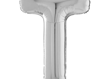 Riesenbuchstabe Folienballon 26"/66cm | Silber #T