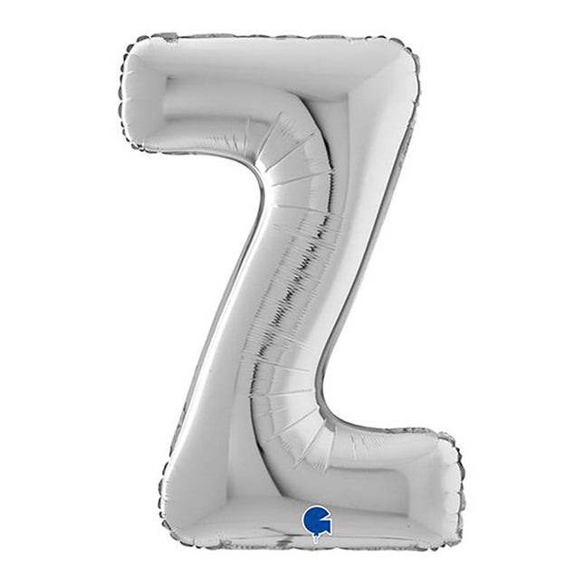 Riesenbuchstabe Folienballon 26"/66cm | Silber #Z
