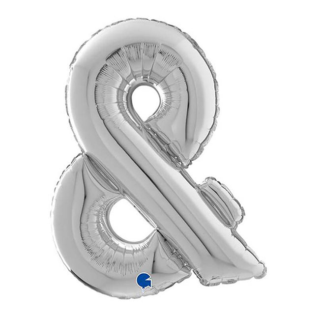 Riesenbuchstabe Folienballon 26"/66cm | Silber #&