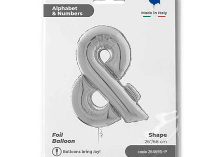 Riesenbuchstabe Folienballon 26"/66cm | Silber #&