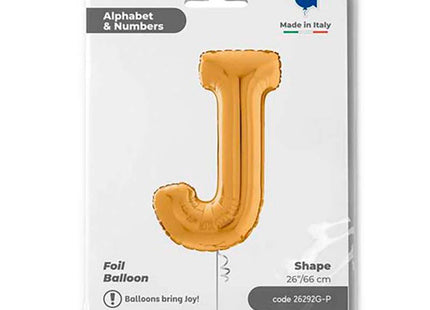 Riesenbuchstabe Folienballon 26"/66cm | Gold #J