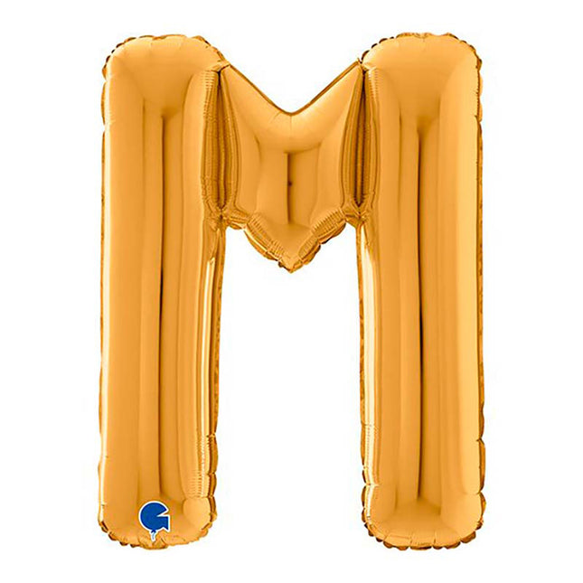 Riesenbuchstabe Folienballon 26"/66cm | Gold #M